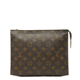 ルイ ヴィトン モノグラム ポッシュ トワレット26 クラッチバッグ M47542 ブラウン PVC レザー レディース LOUIS VUITTON 【中古】